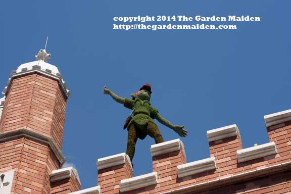 Peter Pan topiary. Epcot's International Flower and Garden Festival, 2014. May.  Image by The Garden Maiden, copyright 2014.